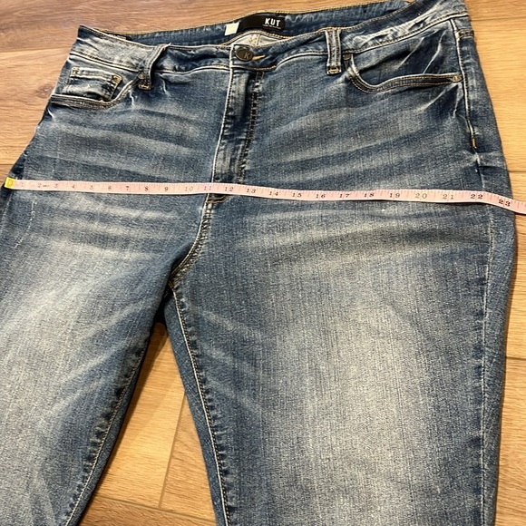 KUT from the Kloth Donna High-Rise Skinny Distressed Ankle Jeans Fray 18W - Picture 10 of 15